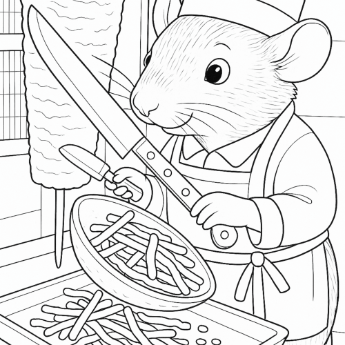 Freundliche Ratte am Dönerspieß