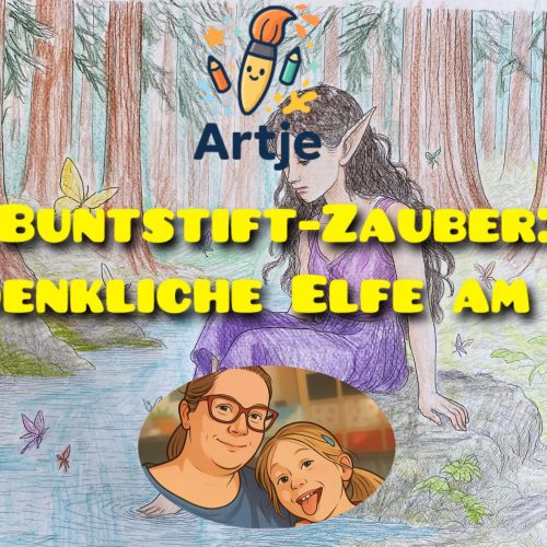 Video: Fee an Waldsee mit Buntstiften ausmalen