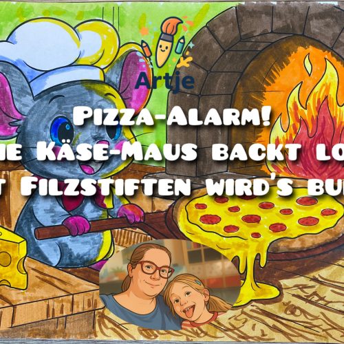 Video: Pizza-Maus mit Filzstiften