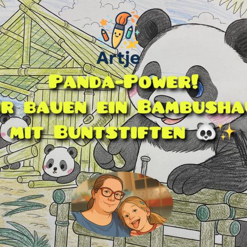 Video: Pandafamilie Hausbau mit Buntstiften