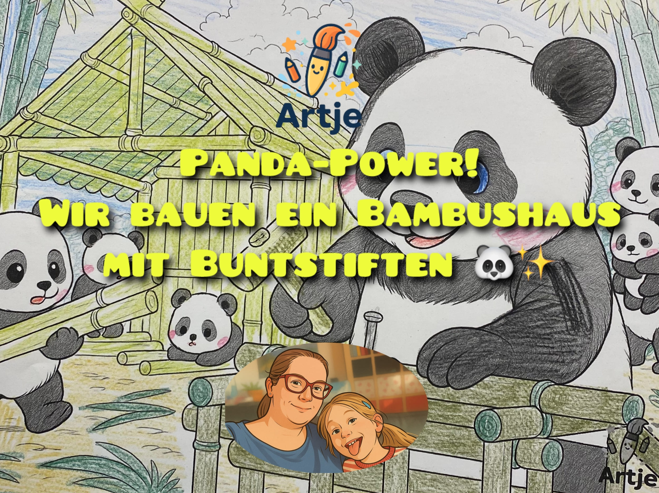 Ausvideo: Pandafamilie baut Bambushaus
