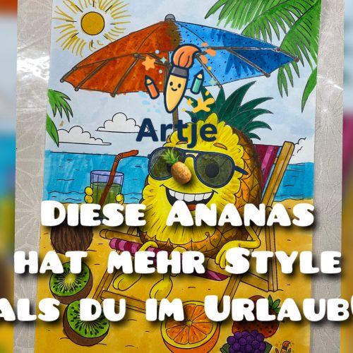 Video: Die chillige Ananas relaxt am Meer