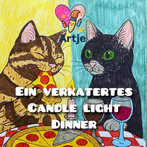 Video: Katzen Candle-Light-Dinner mit Filzstift